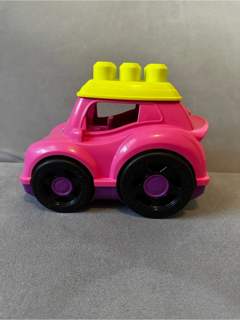 Mega Bloks First Builders Catie Convertible Pink Car 2015 w/ Roof & Blocks